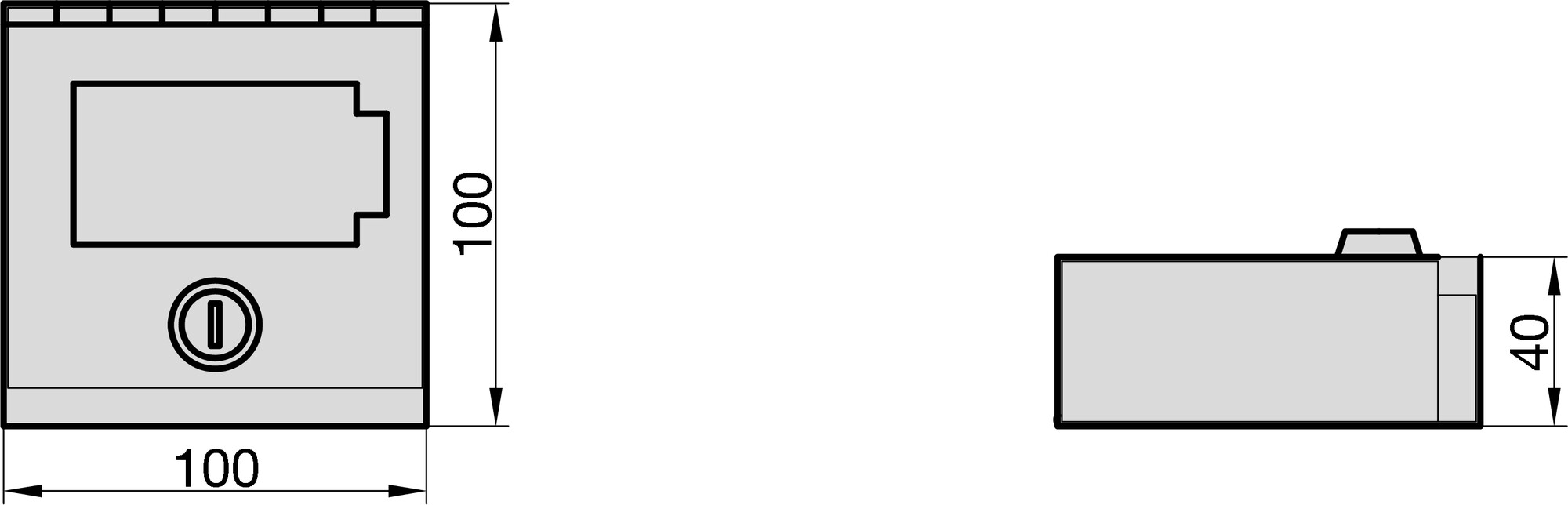 Notschlüsselkasten, mit Glasscheibe, rot, ohne Einschlagstift