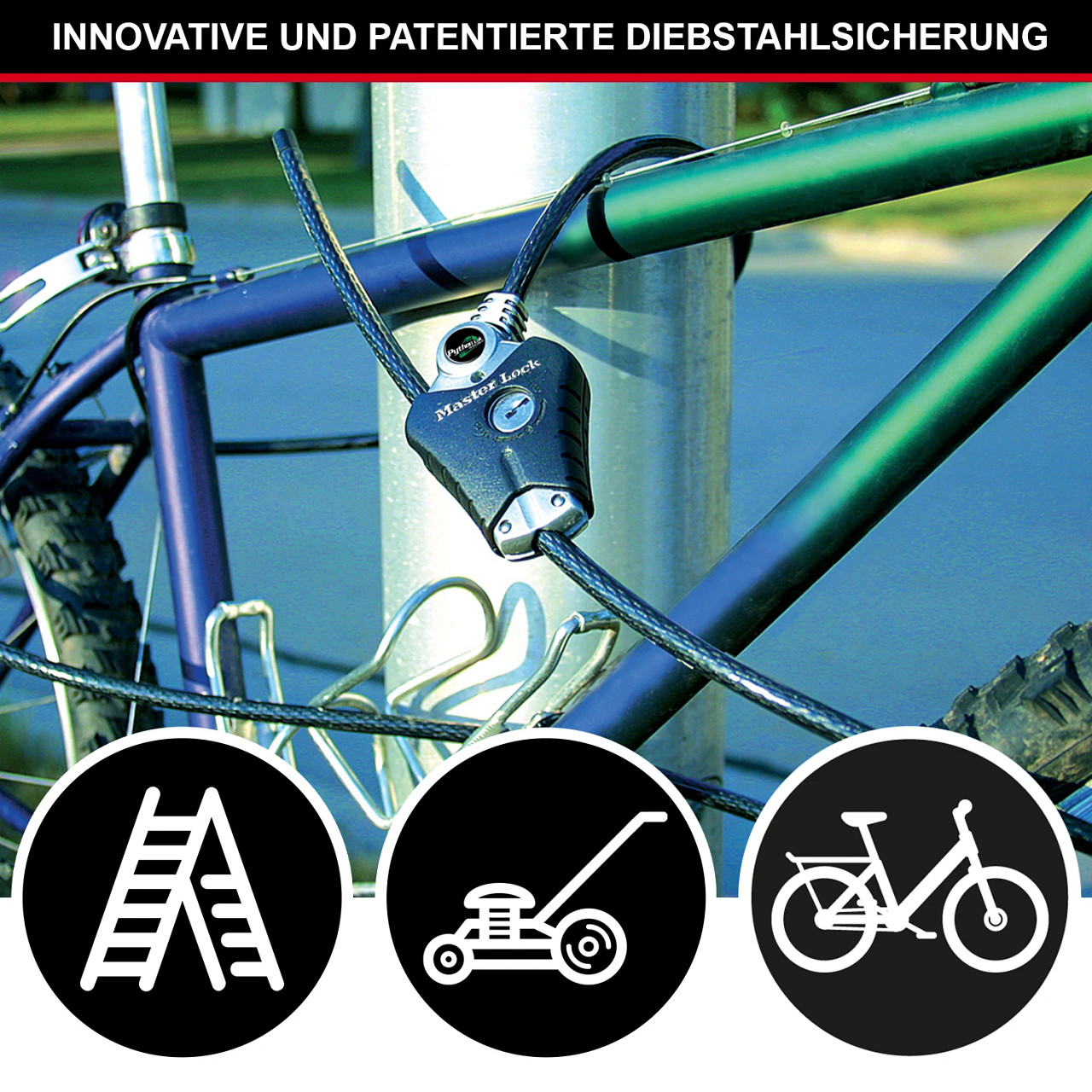 Master Lock 8428EURDPRO verstellbares Verschlusskabel 1,8 m lang