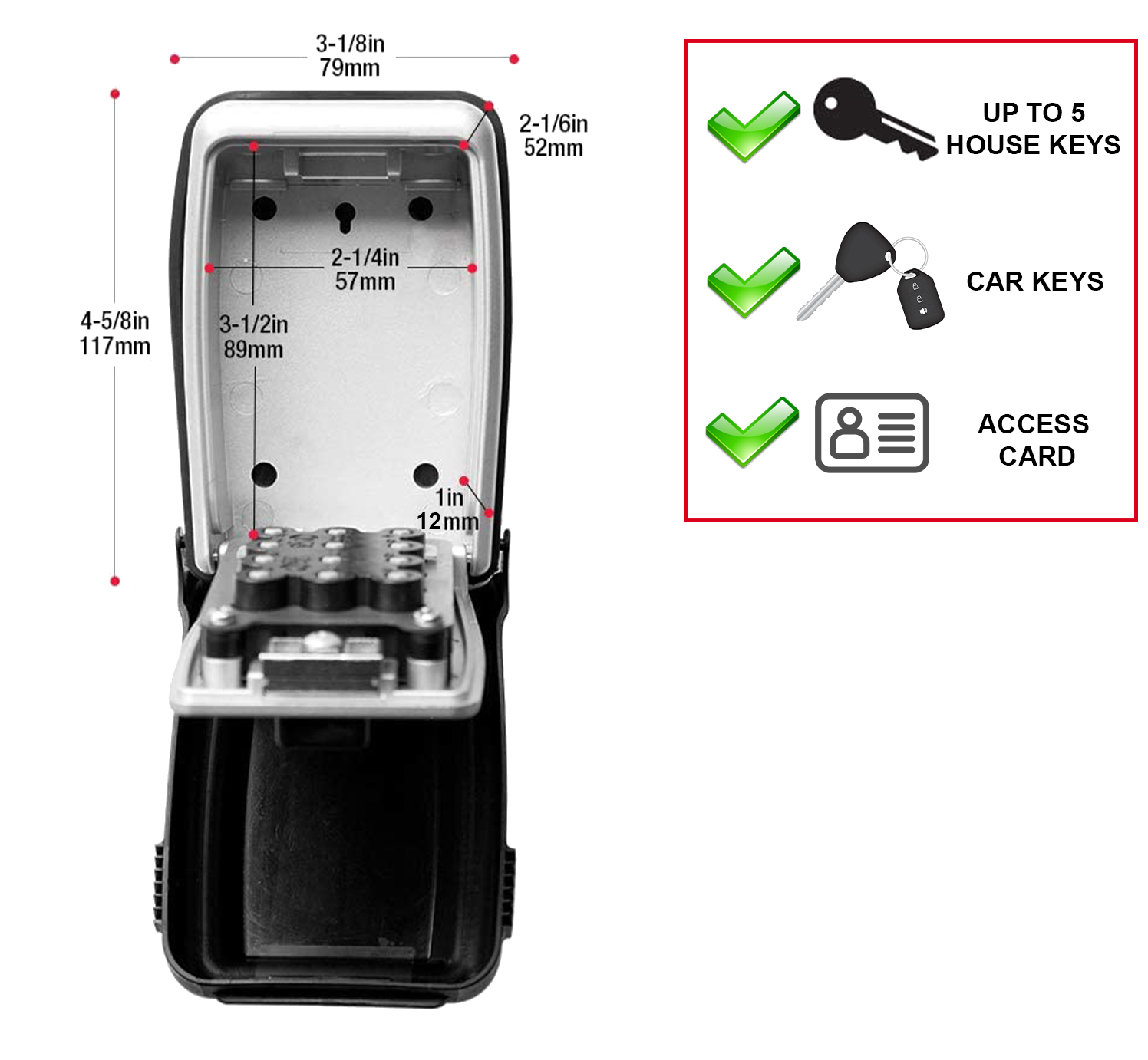 Master Lock Drucktasten-Schlüsselkasten 5423EURD