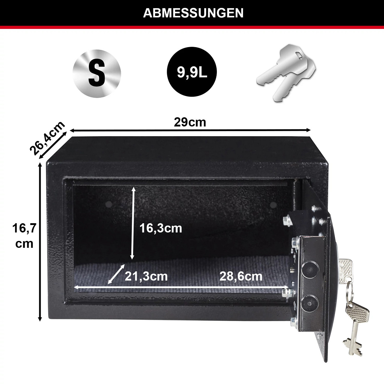 Master Lock Safe X031ML mit Schlüssel