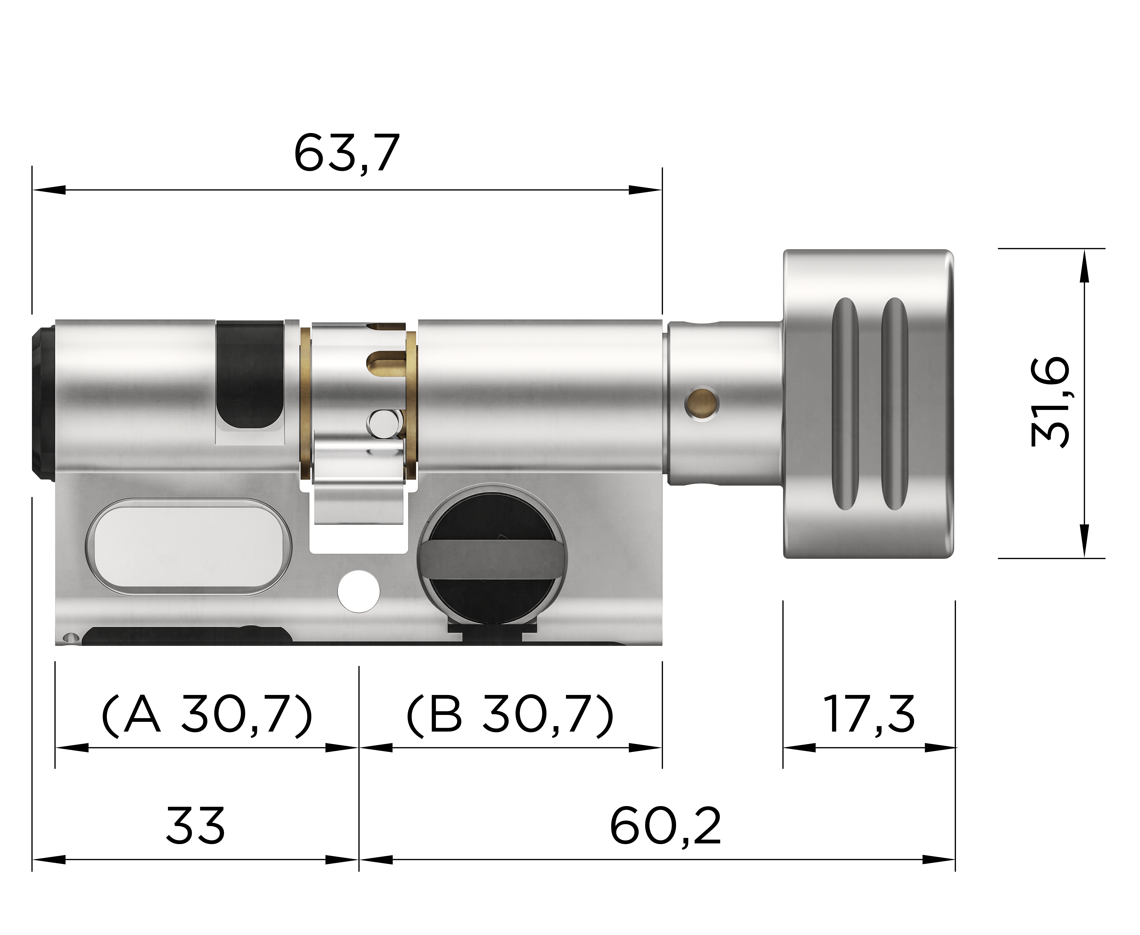 Winkhaus Knaufzylinder BO 04 MK blueCompact