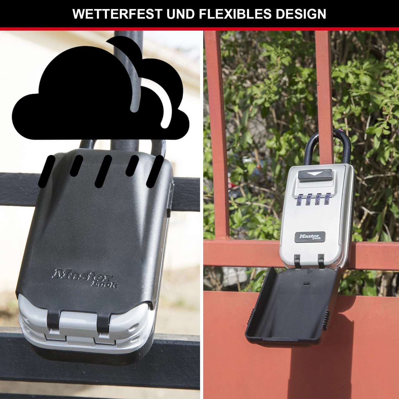 Master Lock Schlüsselkasten 5424EURD mit beleuchteten Zahlenrädern und Bügel