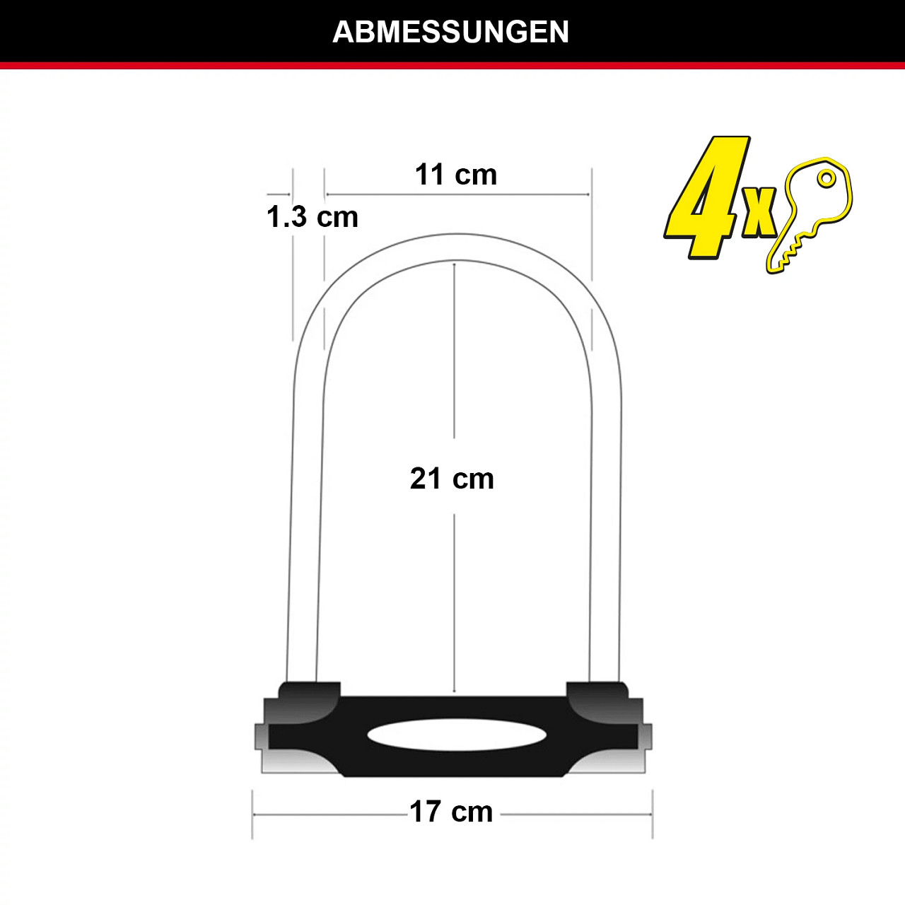 Master Lock 8195EURDPRO Bügelschloss aus gehärtetem Stahl