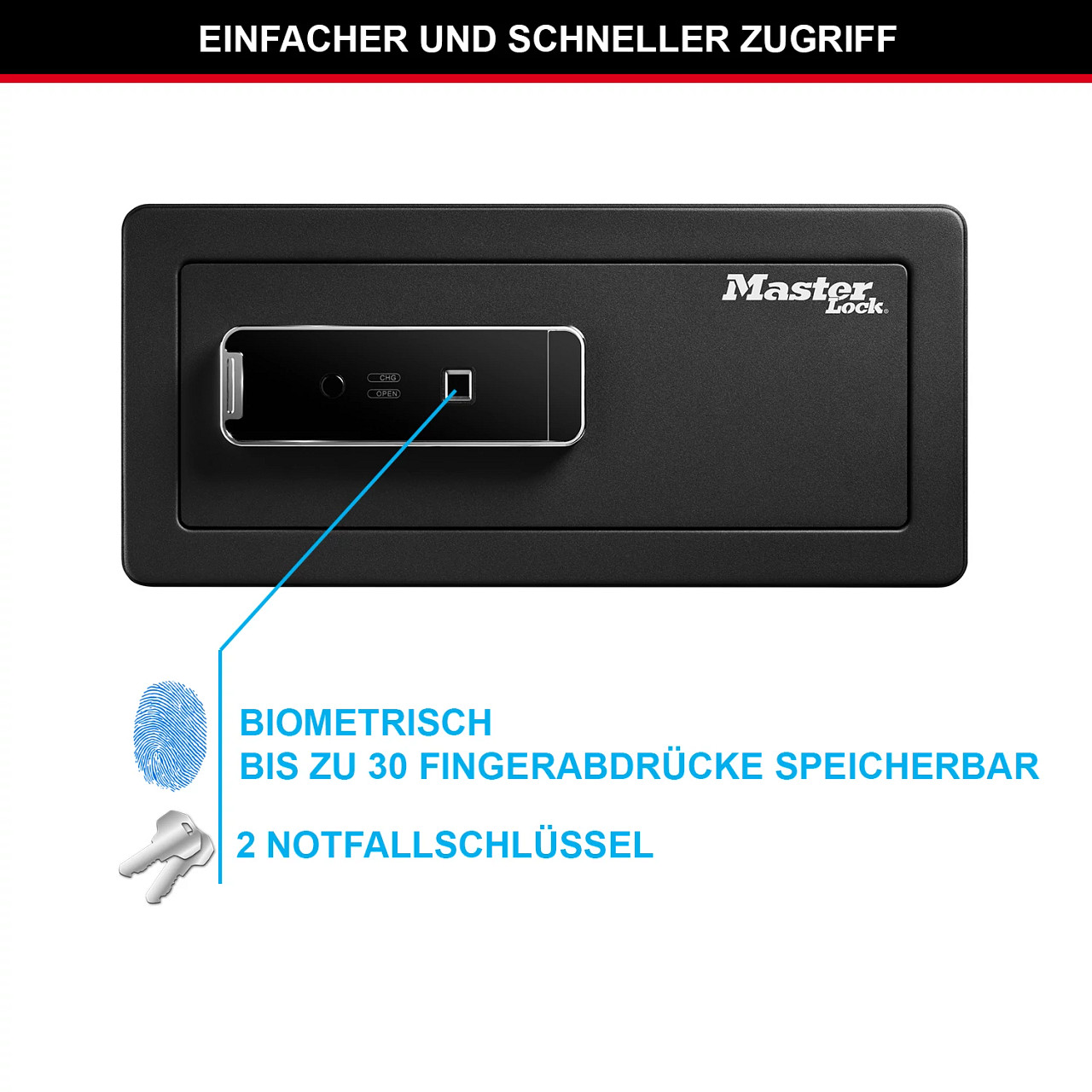 Master Lock Biometrischer Sicherheitstresor LX110BEURHRO