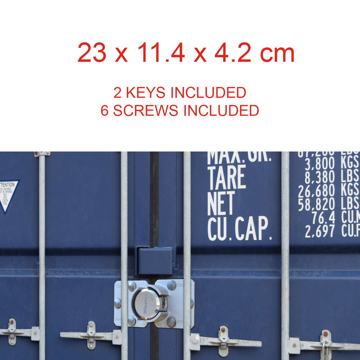 Master Lock 736EURD schwerer Überwurf + Vorhängeschloss