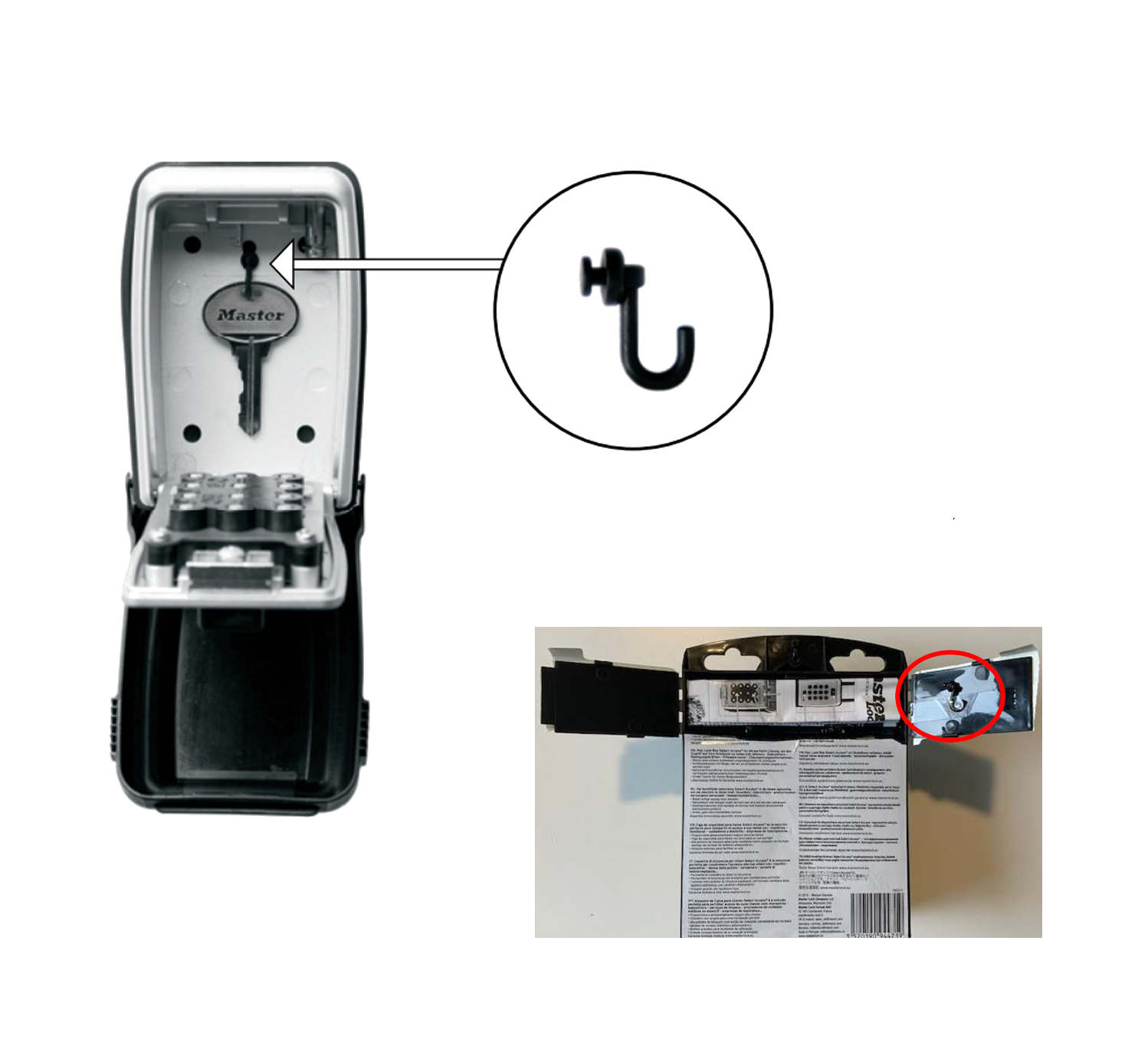 Master Lock Drucktasten-Schlüsselkasten 5423EURD
