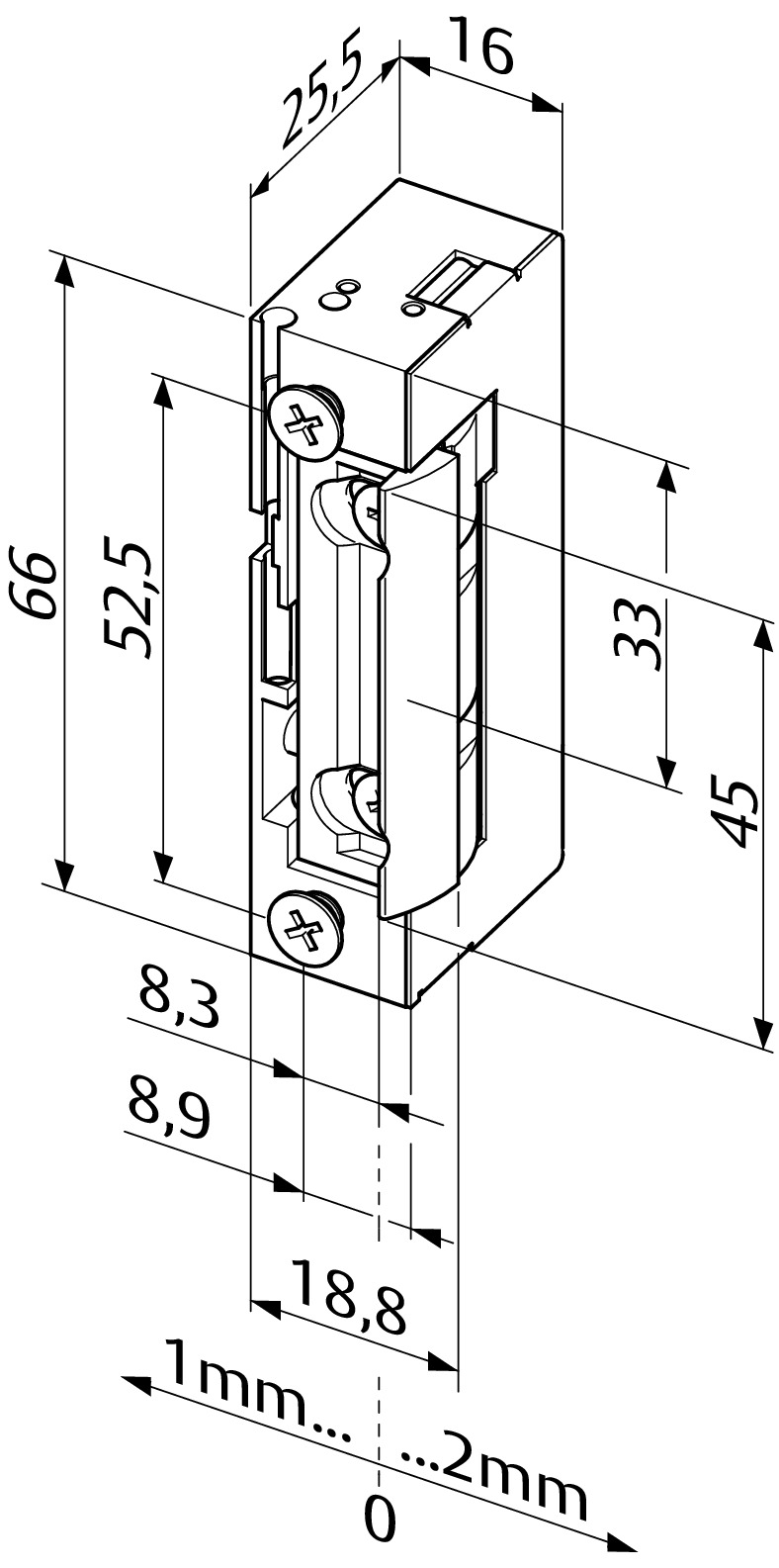 effeff Elektro-Türöffner Modellreihe 118, 6–12 V