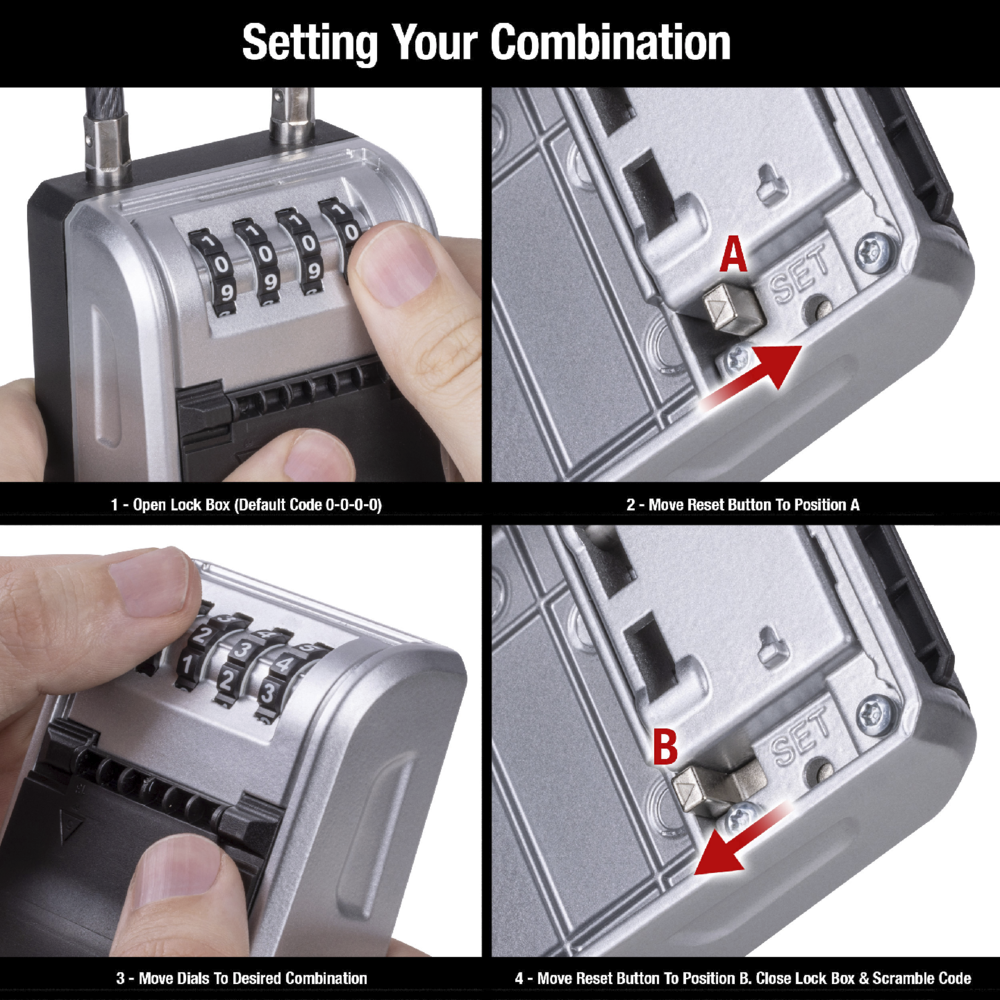 5482EURD Mobiler Schlüsselkasten mit flexiblem Kabelbügel