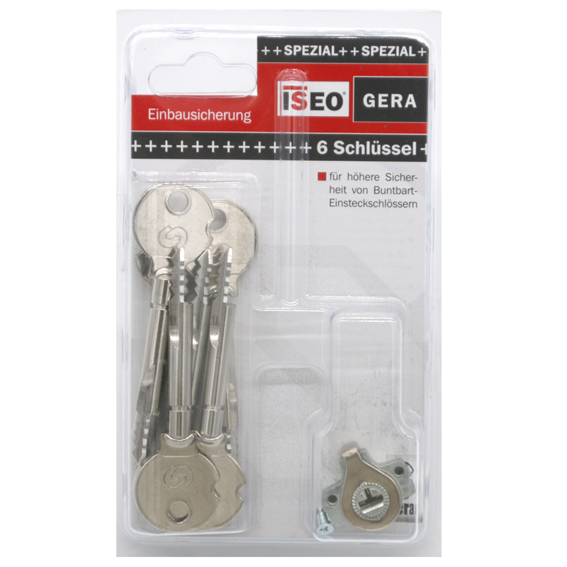 Einbausicherung 50mm Stahl 6 Schlüssel