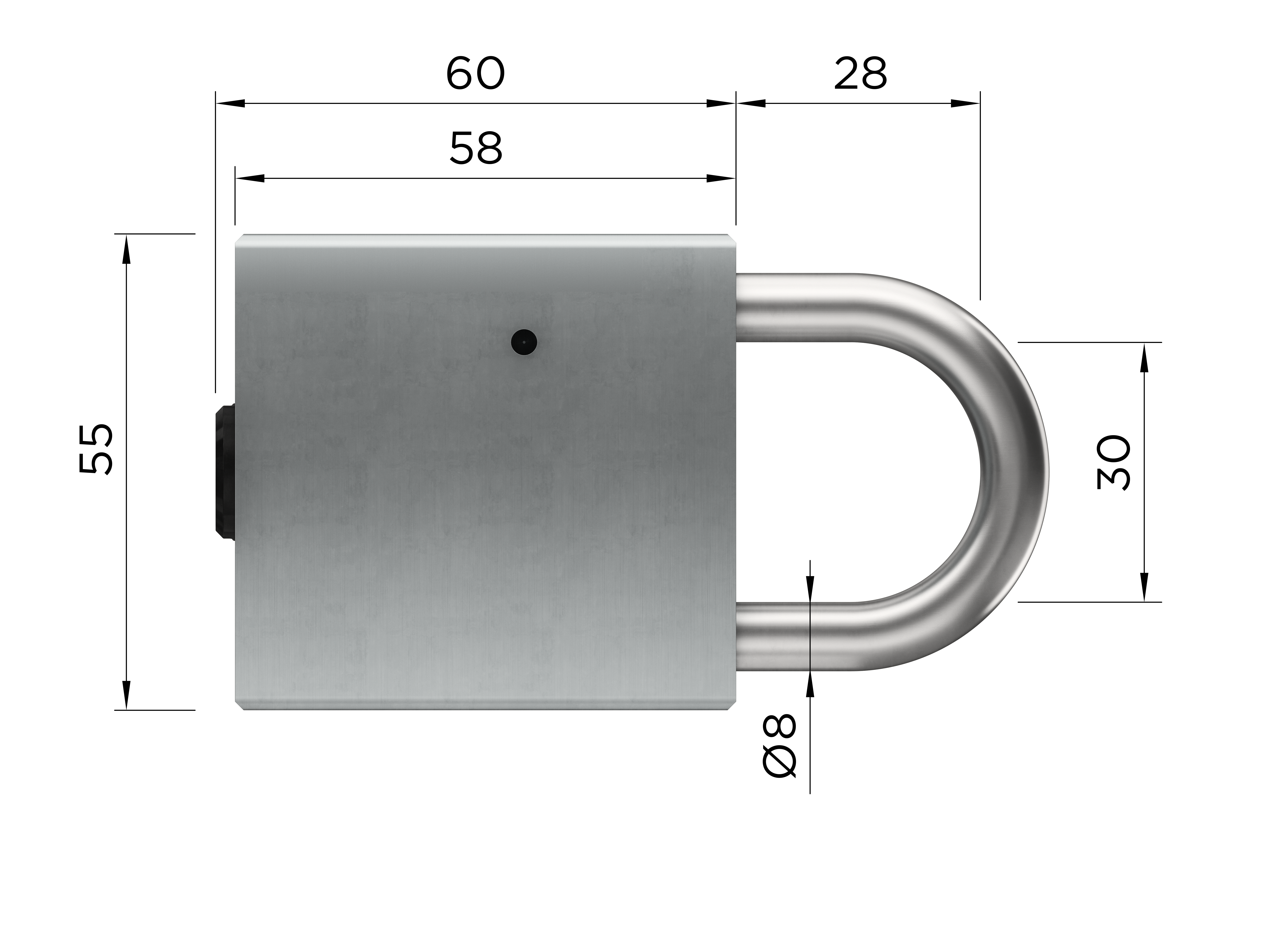 Winkhaus | Vorhängeschloss Typ BO 85 blueCompact