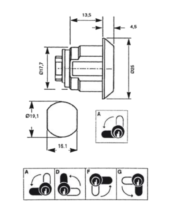 EURO Locks X58, inkl. 2 Schlüssel