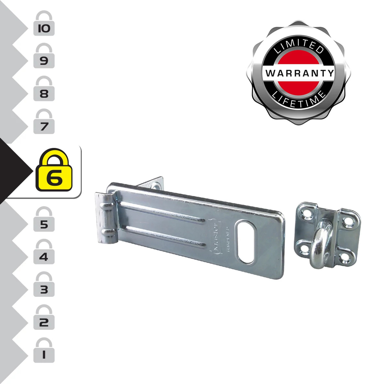 Master Lock Schließbügel 706EURD aus hartem Schmiedestahl mit Verschlussöse aus Borlegierung