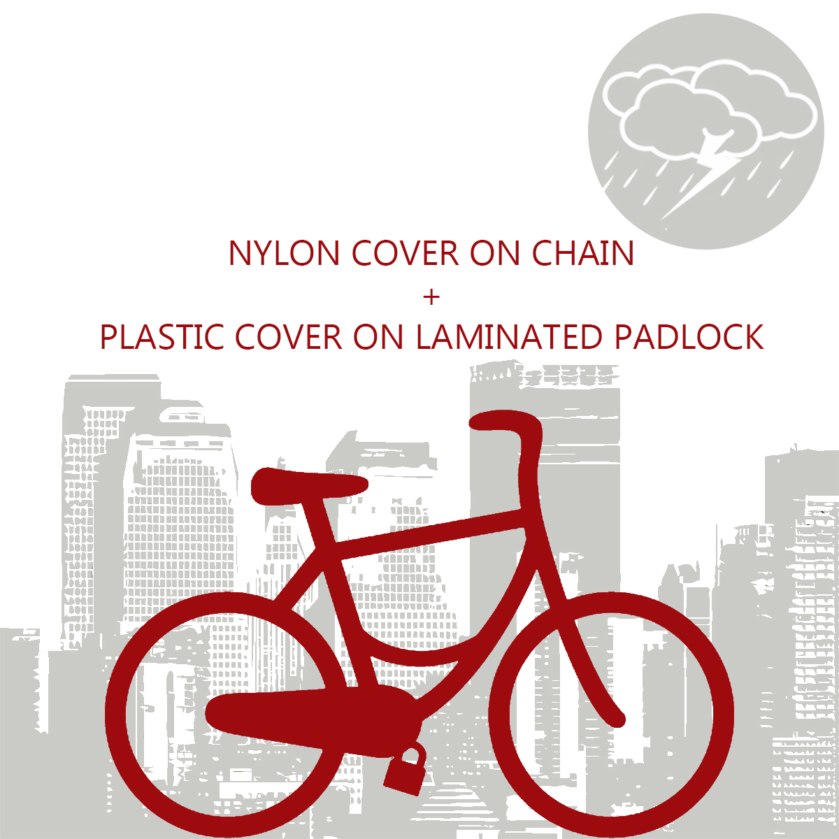 Master Lock 8390EURDPRO Vorhängeschloss aus beschichtetem Stahl mit Kette aus gehärtetem Stahl 90 cm