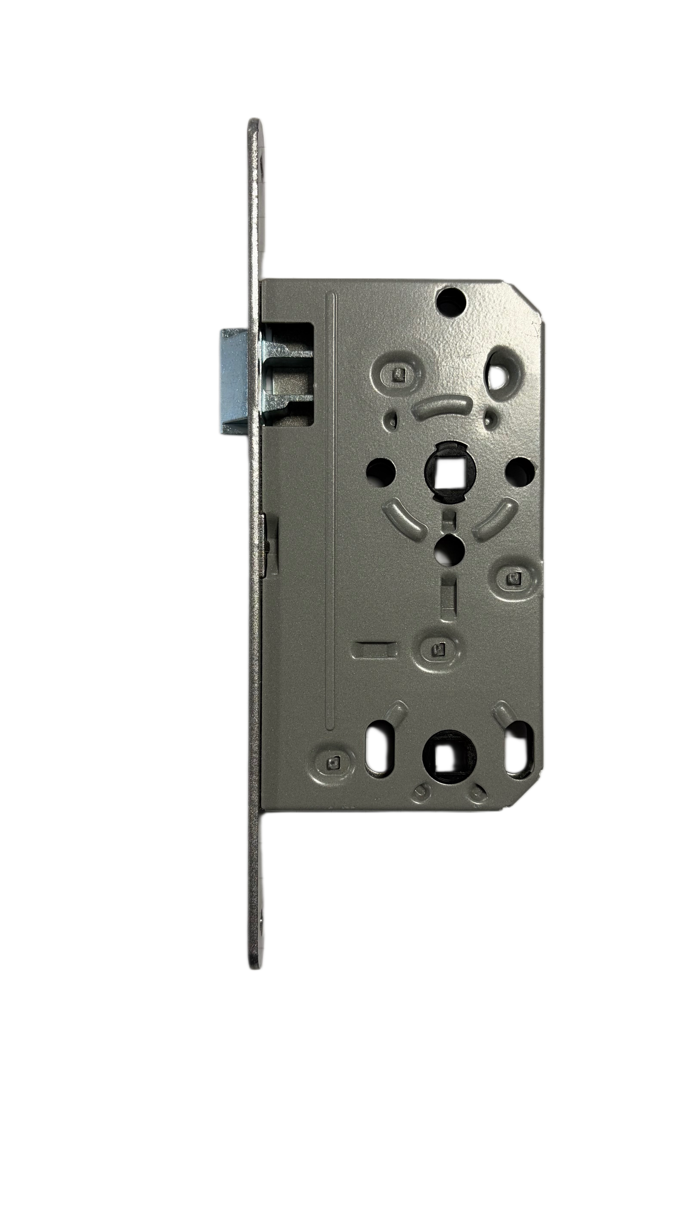 Zimmertür-Einsteckschloss BMH Nr. 1, BAD/WC, 55/8+8/78 mm, 18x235 mm Stulp rund, DIN links