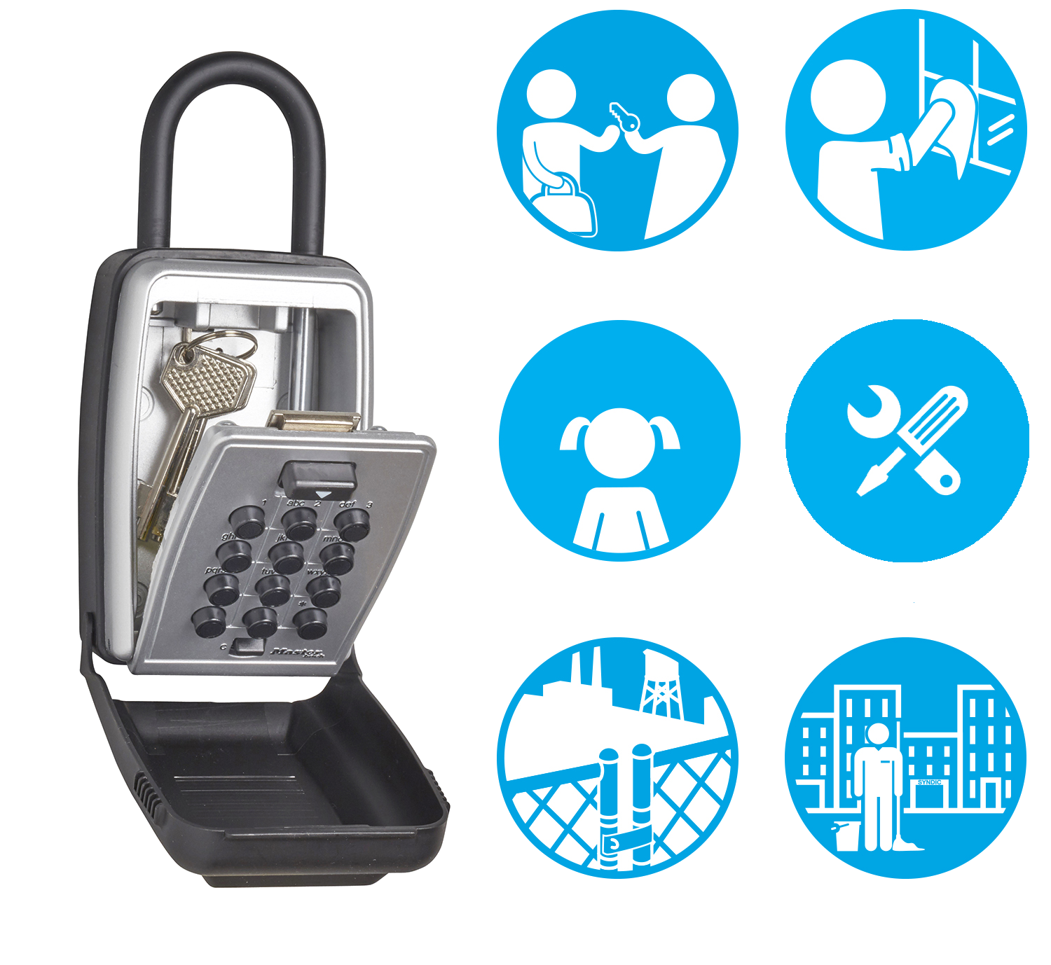 Master Lock Drucktasten-Schlüsselkasten 5422EURD mit Bügel