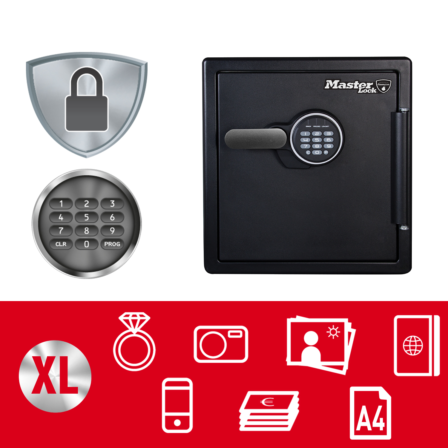 Master Lock Safe LFW123FTC Extragroßer Sicherheitssafe mit digitaler Kombination